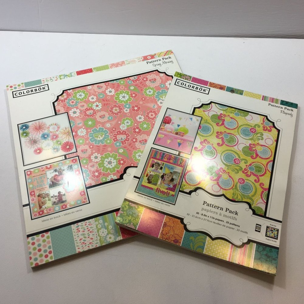 Colorbok Patterned Spring Morning Rhapsody 12"x12" 8.s5"x11" Craft Cardmaking Sc